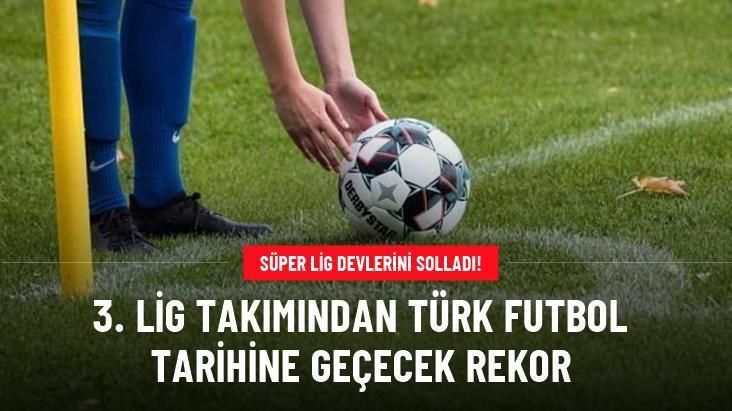 3. Lig takımından Türk futbol tarihine geçecek rekor