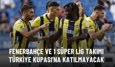 Fenerbahçe ve 1 Süper Lig takımı Türkiye Kupası’na katılmayacak